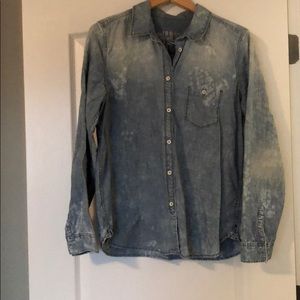 Gap Distressed Denim Button Down